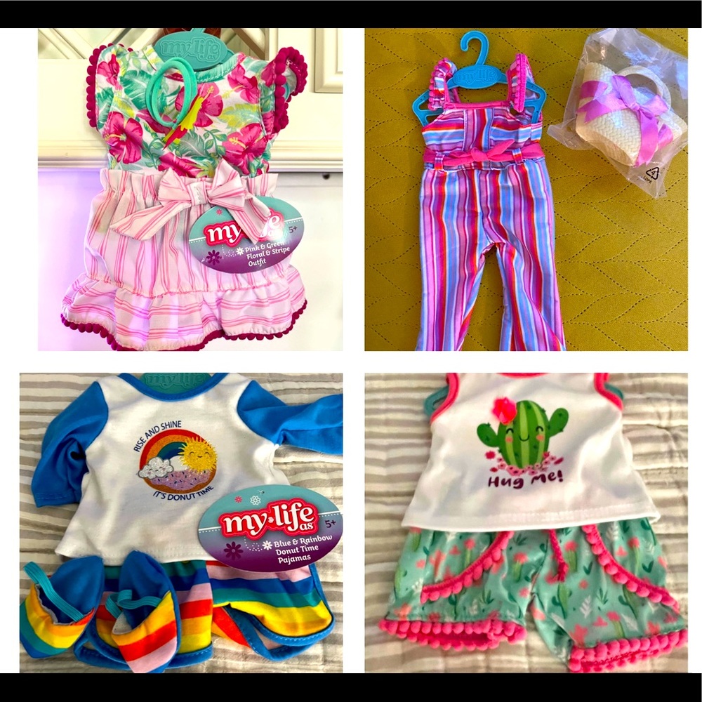 18” doll 4 Outfits lot by My Life As